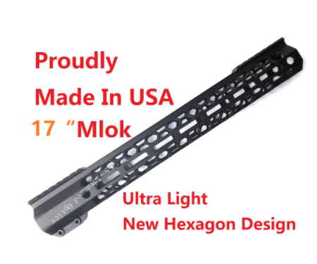 AR-15 M-LOK free float handguard 15 inch  (Honey Comb Design)