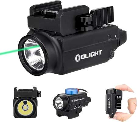 OLIGHT Baldr S 800 Lumens Compact Rail Mount Weaponlight with Green Beam and White LED Combo